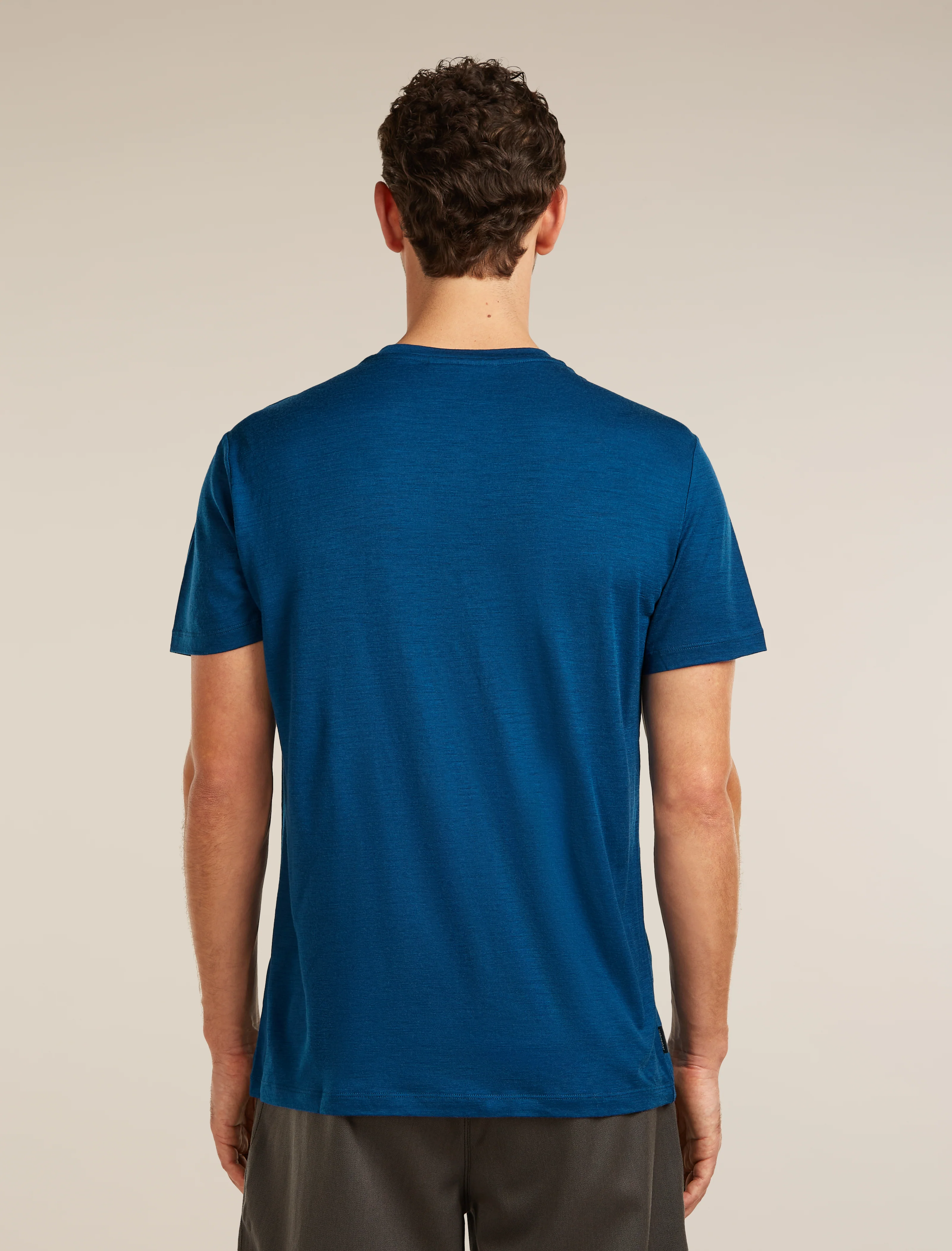 Camiseta de Manga Curta Tech Lite 150 de Merino para Homens com Listras
